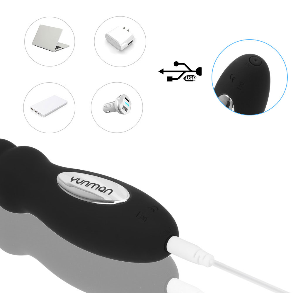 Estimulador de Próstata Escalonado Recarregável em Silicone de Toque Suave e 10 Modos de Vibrações - Yunman | 13 x 2,7 cm - 5