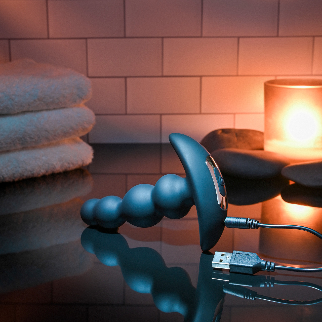 Estimulador de Próstata Escalonado em Silicone com 10 Vibrações, Funções de Rotação e Controle Remoto sem Fio - Evolved Bump N' Groove | 10,5 x 3,3 cm - 3