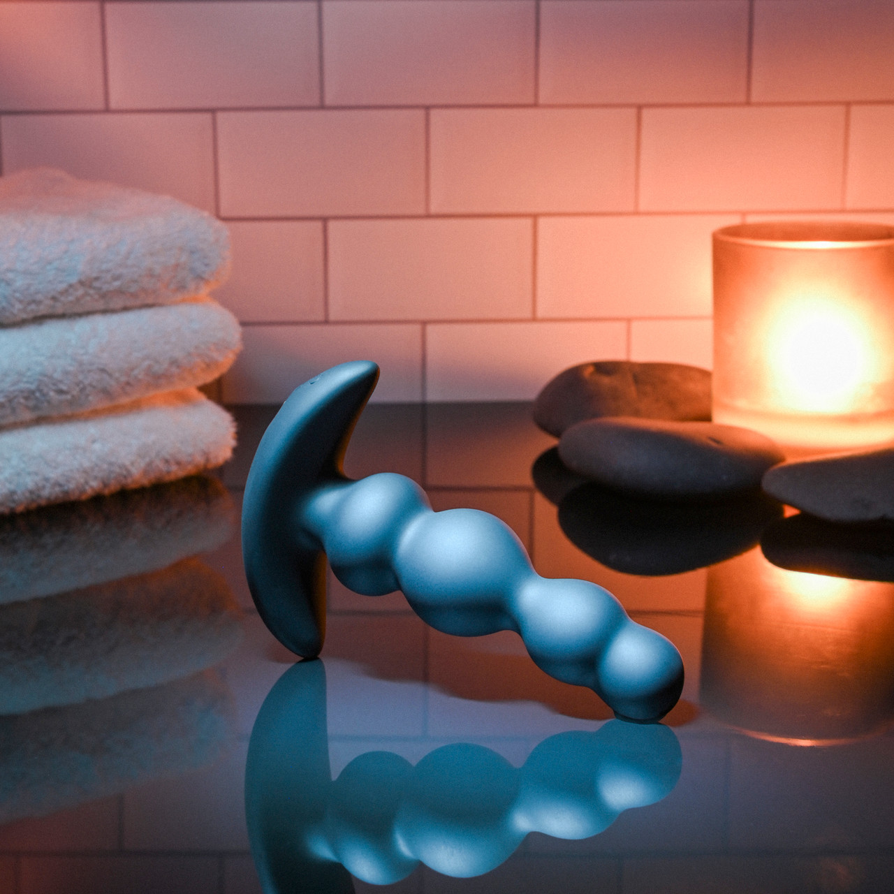 Estimulador de Próstata Escalonado em Silicone com 10 Vibrações, Funções de Rotação e Controle Remoto sem Fio - Evolved Bump N' Groove | 10,5 x 3,3 cm - 4