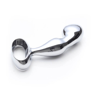 Foto 5 do produto Estimulador de Próstata em Metal com Alça de Segurança - Lust Metal Prostate Pleasure | Disponível em 2 Cores