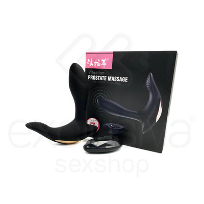 Foto 1 do produto Estimulador de Próstata e Períneo em Silicone com 7 Modos de Vibração, Função Aquecimento e Controle sem Fio - 9,3 x 3,1 cm