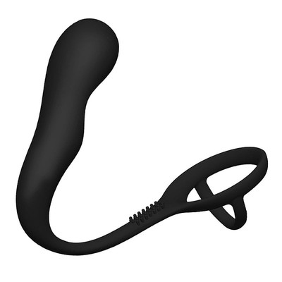 Estimulador de Próstata e Períneo em Silicone com Anel Companheiro - Sexy Import | 9,5 x 2,8 cm