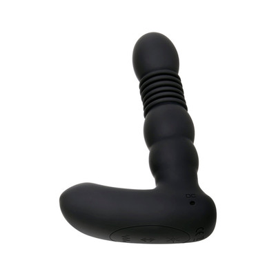 Foto 4 do produto Estimulador de Próstata Recarregável com Movimento Vai e Vem, Função de Aquecimento, 6 Modos de Vibração e Controle Remoto Sem Fio - Adam & Eve Warming Thrusting Prostate Probe | 12,3 x 3,2 cm