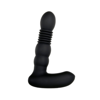 Foto 6 do produto Estimulador de Próstata Recarregável com Movimento Vai e Vem, Função de Aquecimento, 6 Modos de Vibração e Controle Remoto Sem Fio - Adam & Eve Warming Thrusting Prostate Probe | 12,3 x 3,2 cm