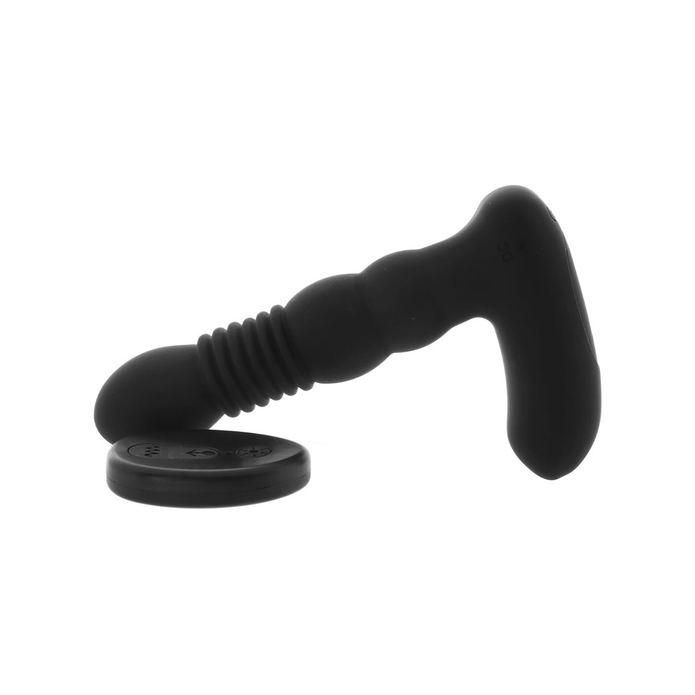 Estimulador de Próstata Recarregável com Movimento Vai e Vem, Função de Aquecimento, 6 Modos de Vibração e Controle Remoto Sem Fio - Adam & Eve Warming Thrusting Prostate Probe | 12,3 x 3,2 cm - 7