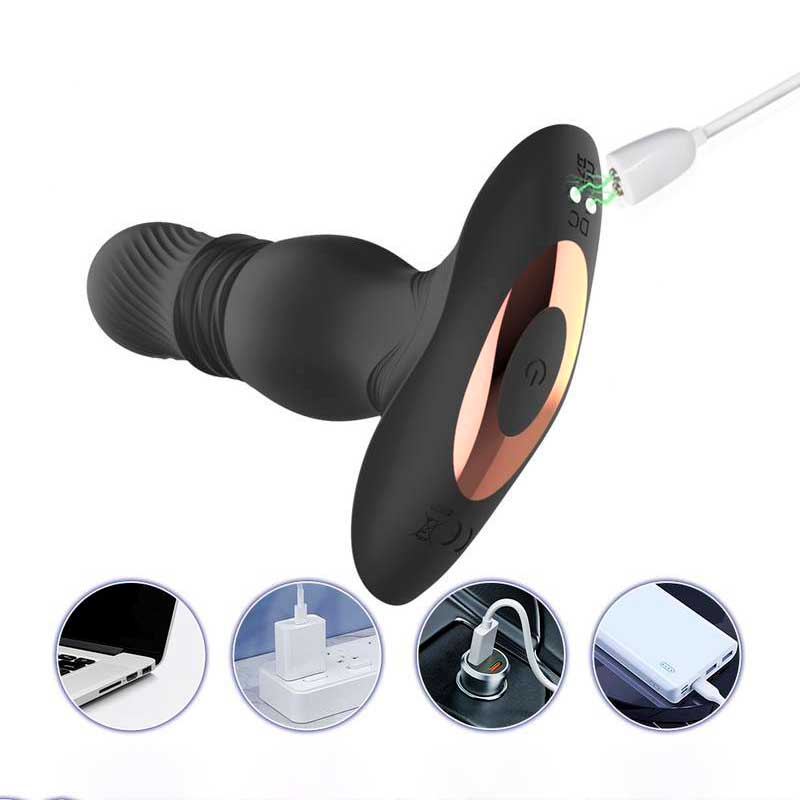 Estimulador de Próstata Recarregável com Movimento Vai e Vem, 7 Modos de Vibração e Controle Remoto Sem Fio - Pleasure Dreams | 12,3 x 3 cm - 9