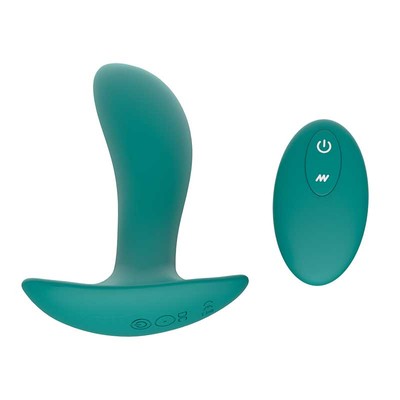Foto 3 do produto Estimulador de Próstata Recarregável em Silicone Aveludado com 10 Vibrações e Controle Remoto Sem Fio - Adão & Eva Essence Toys The High | 10,5 x 3,2 cm