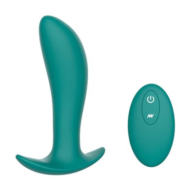 Foto 4 do produto Estimulador de Próstata Recarregável em Silicone Aveludado com 10 Vibrações e Controle Remoto Sem Fio - Adão & Eva Essence Toys The High | 10,5 x 3,2 cm