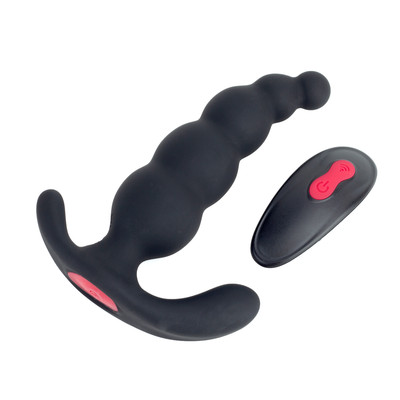 Estimulador de Próstata Recarregável em Silicone com Formato Escalonado, 9 Modos de Vibração e Controle Remoto Sem Fio - S-Hande Dipper-RCT | 13 x 4 cm
