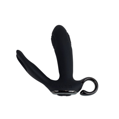 Foto 2 do produto Estimulador de Próstata em Silicone com 10 Modos de Vibrações, 10 Níveis de Batidinhas, Controle Remoto e Recarregável - Bump Orgasm | 10,4 x 3,5 cm