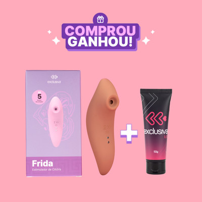 Estimulador Sugador de Clitóris em Silicone com 5 Modos de Pulsação, Resistência à Água e Recarregável via USB - Exclusiva Frida | 12,8 x 3,8 cm | Disponível em 4 Cores