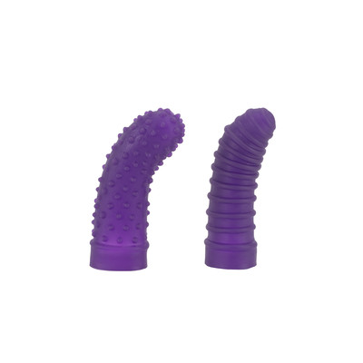 Conjunto de Duas Capas Para Dedo com Texturas Estimuladoras - Sexy Fantasy Estimulador de Ponto G | 8 x 3 cm