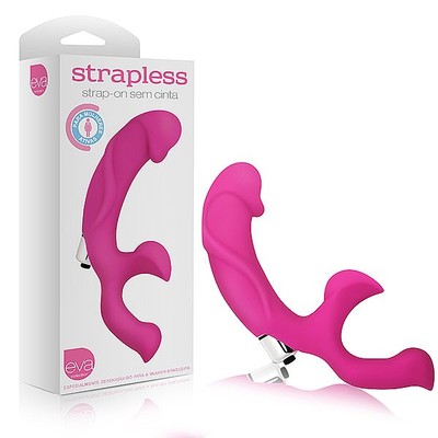 Foto 1 do produto Eva Collection - Vibrador Strapless - Strap-on sem Cinta Feito em Silicone | Cor: Rosa