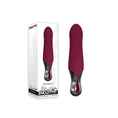 Foto 1 do produto Cápsula Vibratória Recarregável em ABS e Silicone com 7 Modos de Vibração - Evolved Inferno | 10 x 2,1 cm