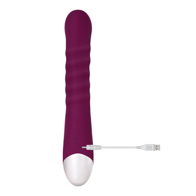 Foto 5 do produto Vibrador de Ponto G e Estimulador de Clitóris com Cerdas Massageadoras, 10 Modos de Vibração e 3 Modos de Rotação - Evolved Lovely Lucy | 24 x 3,7 cm