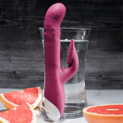 Vibrador de Ponto G e Estimulador de Clitóris com Cerdas Massageadoras, 10 Modos de Vibração e 3 Modos de Rotação - Evolved Lovely Lucy | 24 x 3,7 cm