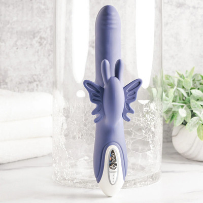 Foto 2 do produto Vibrador de Ponto G e Clitóris Recarregável com Anel Estimulador de Eixo Móvel e 8 Modos de Vibração - Evolved Put A Ring On It | 12,8 x 3,3 cm