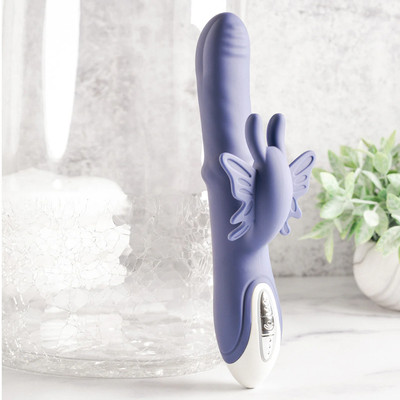 Vibrador de Ponto G e Clitóris Recarregável com Anel Estimulador de Eixo Móvel e 8 Modos de Vibração - Evolved Put A Ring On It | 12,8 x 3,3 cm