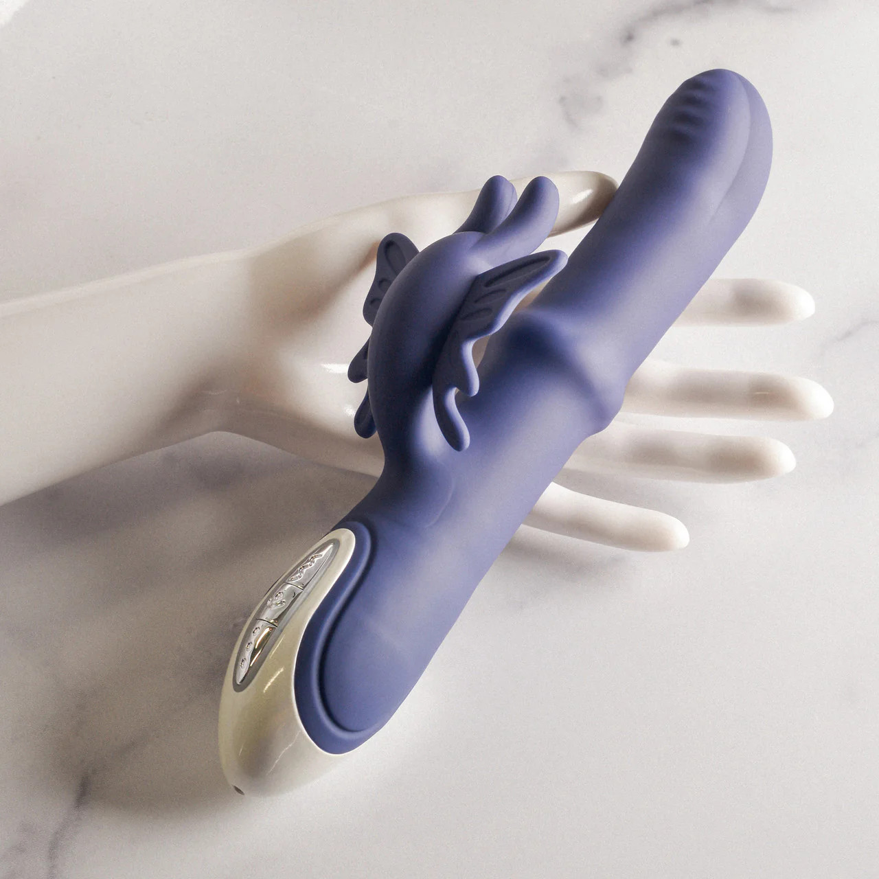 Vibrador de Ponto G e Clitóris Recarregável com Anel Estimulador de Eixo Móvel e 8 Modos de Vibração - Evolved Put A Ring On It | 12,8 x 3,3 cm - 4