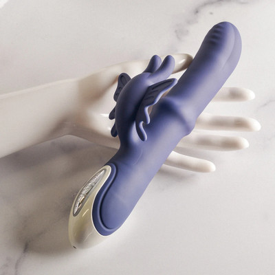 Vibrador de Ponto G e Clitóris Recarregável com Anel Estimulador de Eixo Móvel e 8 Modos de Vibração - Evolved Put A Ring On It | 12,8 x 3,3 cm