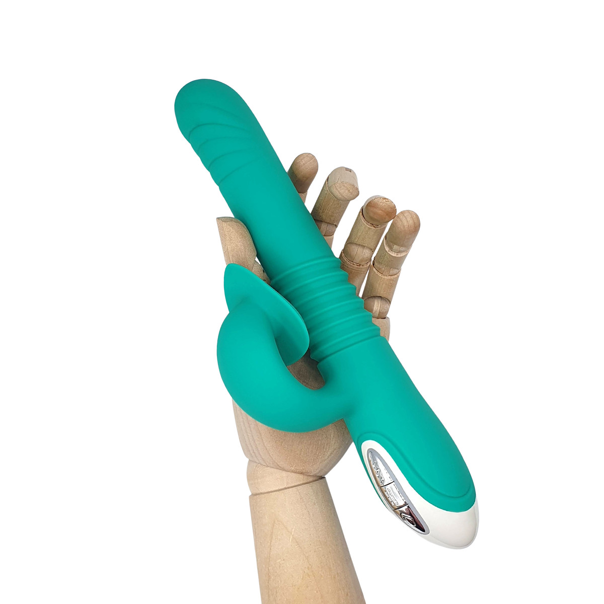 Vibrador Duplo Recarregável com Movimento "Vai e Vem", 8 Modos de Vibração e 3 Rotações - Evolved The Show Stopper | 15 x 3,3 cm - 7