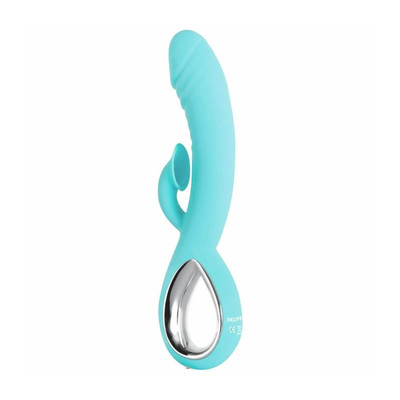 Foto 5 do produto Vibrador Estimulador de Ponto G e Clitóris Recarregável com 5 Modos de Sucção, 8 Vibrações e Função de Aquecimento - Evolved Triple Infinity | 12 x 3,2 cm
