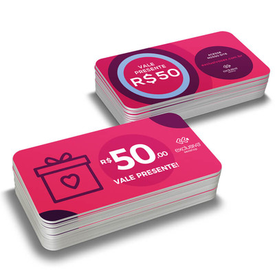 Exclusiva Sex Shop - Vale Presente Virtual no Valor de 50,00 Reais