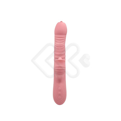 Foto 2 do produto Vibrador de Ponto G com Estimulador de Clitóris, 3 Modos de Rotação, Aquecimento e 36 Modos de Vibração - Fanny - 14,3 x 3,4 cm