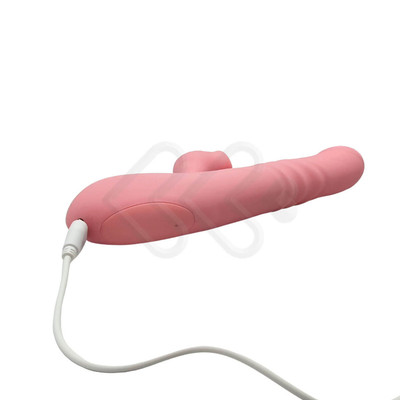 Foto 5 do produto Vibrador de Ponto G com Estimulador de Clitóris, 3 Modos de Rotação, Aquecimento e 36 Modos de Vibração - Fanny - 14,3 x 3,4 cm