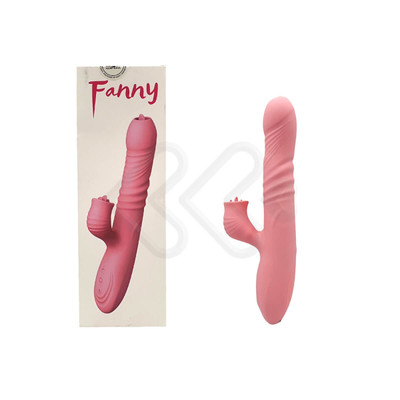 Foto 1 do produto Vibrador de Ponto G com Estimulador de Clitóris, 3 Modos de Rotação, Aquecimento e 36 Modos de Vibração - Fanny - 14,3 x 3,4 cm