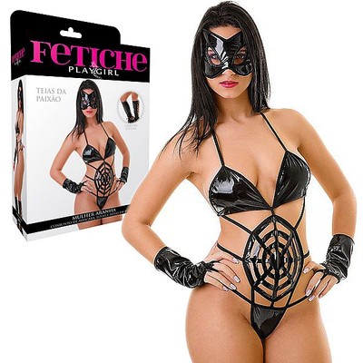 Foto 1 do produto Fantasia Fetiche Playgirl - Mulher Aranha em Vinil Elástico