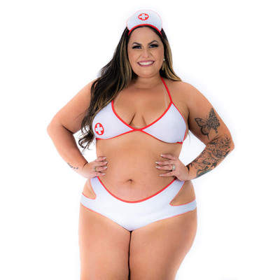 Foto 1 do produto Fantasia Mini Médica Hot - Pimenta Sexy | Plus Size