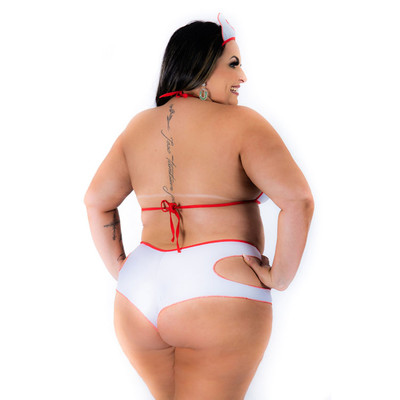 Foto 2 do produto Fantasia Mini Médica Hot - Pimenta Sexy | Plus Size