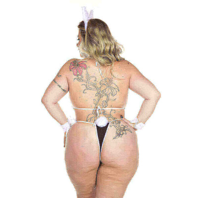 Foto 2 do produto Fantasia Pimenta Sexy - Coelha Luxo com Body Sensual | Tamanho: Plus Size