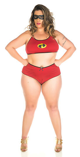 Fantasia Pimenta Sexy - Mini Mulher Incrível Plus Size - 1