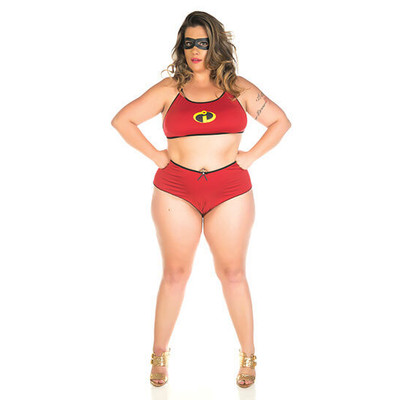 Fantasia Pimenta Sexy - Mini Mulher Incrível Plus Size