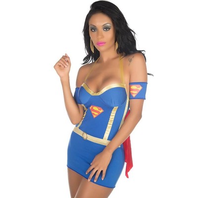Fantasia Pimenta Sexy - Vestido Super Girl