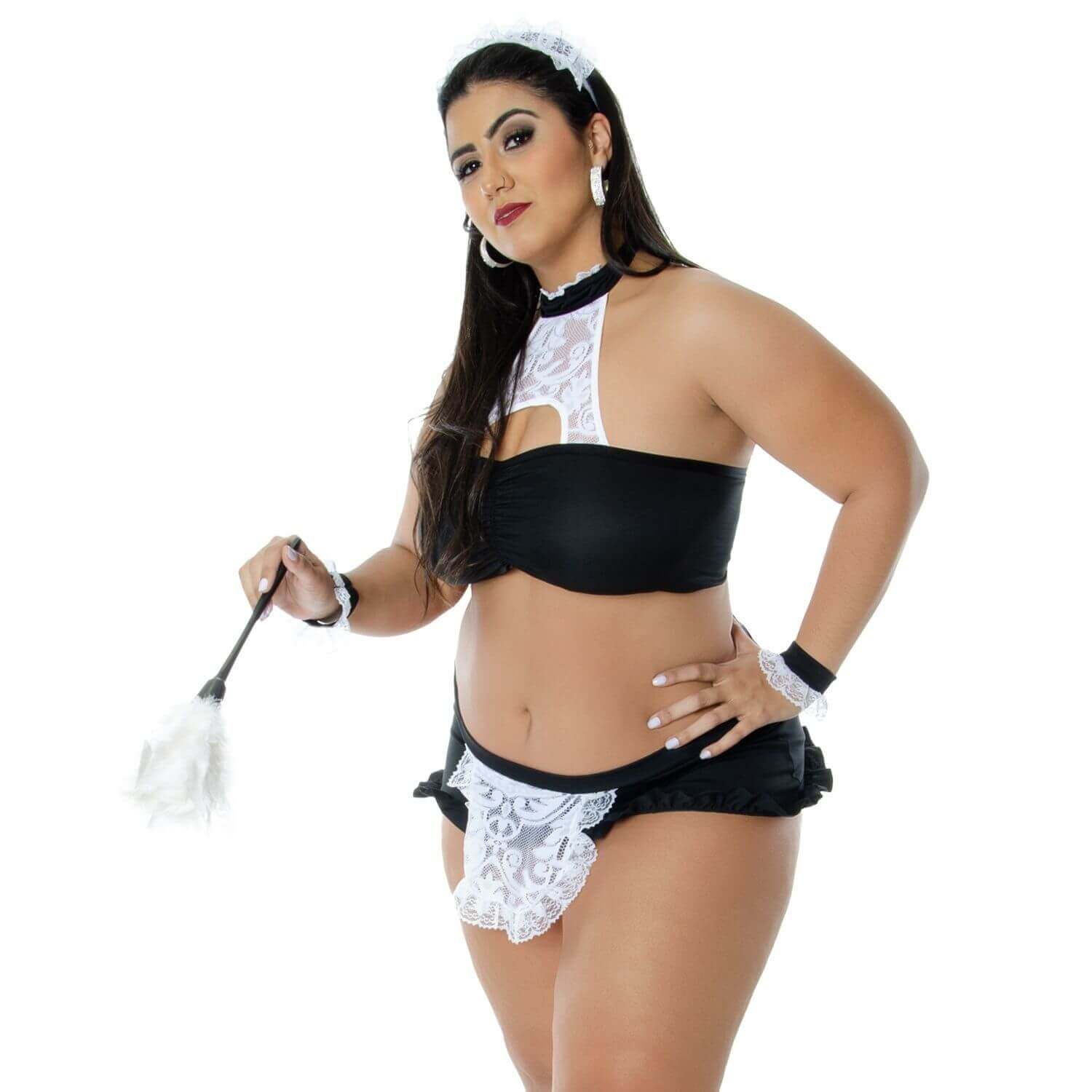 Fantasia Sapeka - Kit Empregadinha Renata | Disponível em 2 Tamanhos - 3