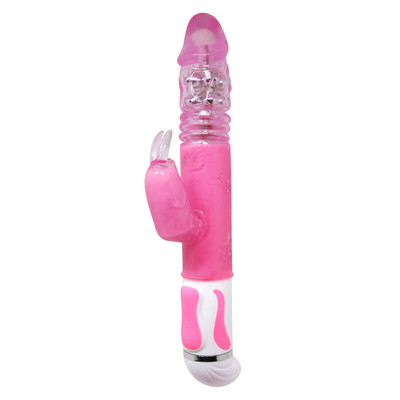Foto 2 do produto Vibrador com Estimulador Clitoriano, 12 Modos de Vibração e 4 Modos de Rotação - Lybaile Fascination | 14 x 4 cm