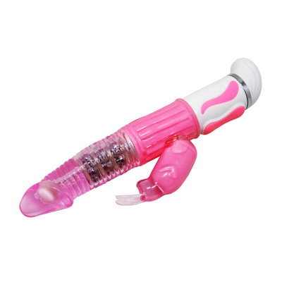 Foto 3 do produto Fascination - Vibrador com Estimulador Clitoriano, Textura Anelar, 12 Modos de Vibração e 4 Modos de Rotação - 27,5 x 3,7 cm