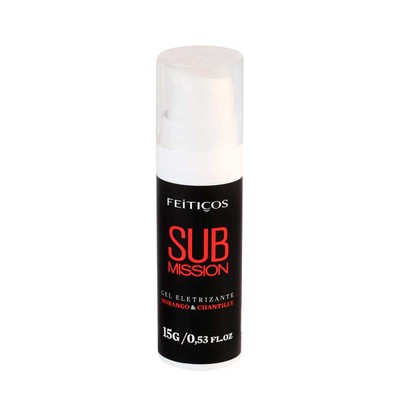 Gel Estimulante Beijável com Efeito Eletrizante e Sabor Morango & Chantilly - Feitiços Aromáticos Sub Mission | 15g