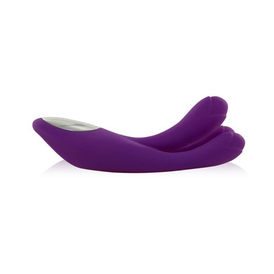 Foto 3 do produto Female Vibrating Massager - Massageador Erótico Recarregável de Três Pontas com 10 Modos de Vibração - 15 x 6 cm | Cor: Roxo