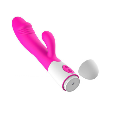 Foto 2 do produto Vibrador Estimulador de Ponto G e Clítoris com 30 Níveis de Vibração, Glande e Recarregável - Female Vibrator | 10 x 3 cm | Cor: Rosa