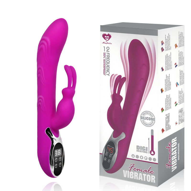 Female Vibrator - Vibrador Estimulador de Ponto G e Clítoris, Recarregável com 12 Níveis de Vibração e Auto Aquecimento - 24 x 4 cm - 1