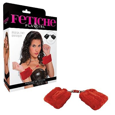 Foto 2 do produto Algema de Pelúcia Fechada com Velcro - Fetiche Playgirl | Disponível em 4 Cores