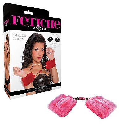 Foto 3 do produto Algema de Pelúcia Fechada com Velcro - Fetiche Playgirl | Disponível em 4 Cores