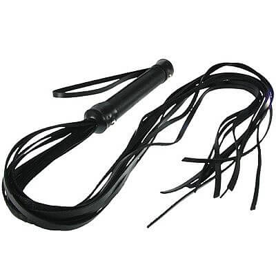 Fetiche Playgirl - Chicote em Couro com 9 Tiras - 90 cm - 2