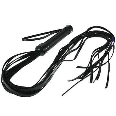 Fetiche Playgirl - Chicote em Couro com 9 Tiras - 90 cm
