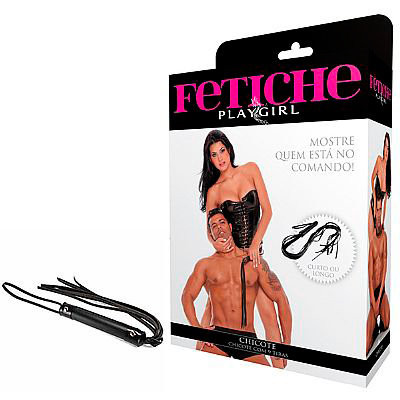 Fetiche Playgirl - Chicote Curto com 9 Tiras - 40 cm