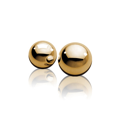 Foto 2 do produto Bolas em Aço Inoxidável para Exercícios de Pompoarismo Na Cor Dourada - Fetish Fantasy Series Ben-Wa Balls Gold